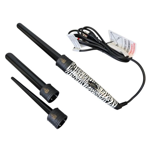 Pro Royale Professional 3 Piece Curler Set Zebra Print - Picture 2 of 16